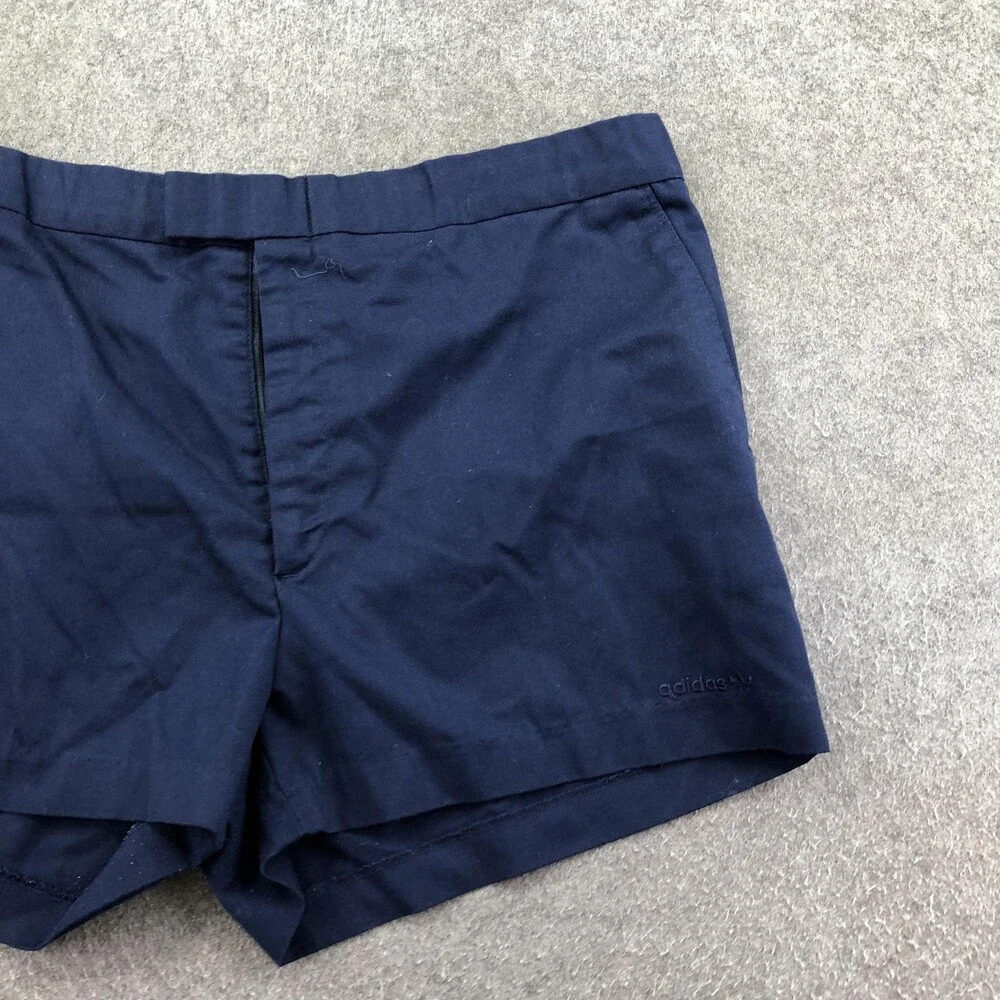 Adidas Shorts Mens 42 Blue Chino Flat Front 4 Inseam Casual Summer Sports